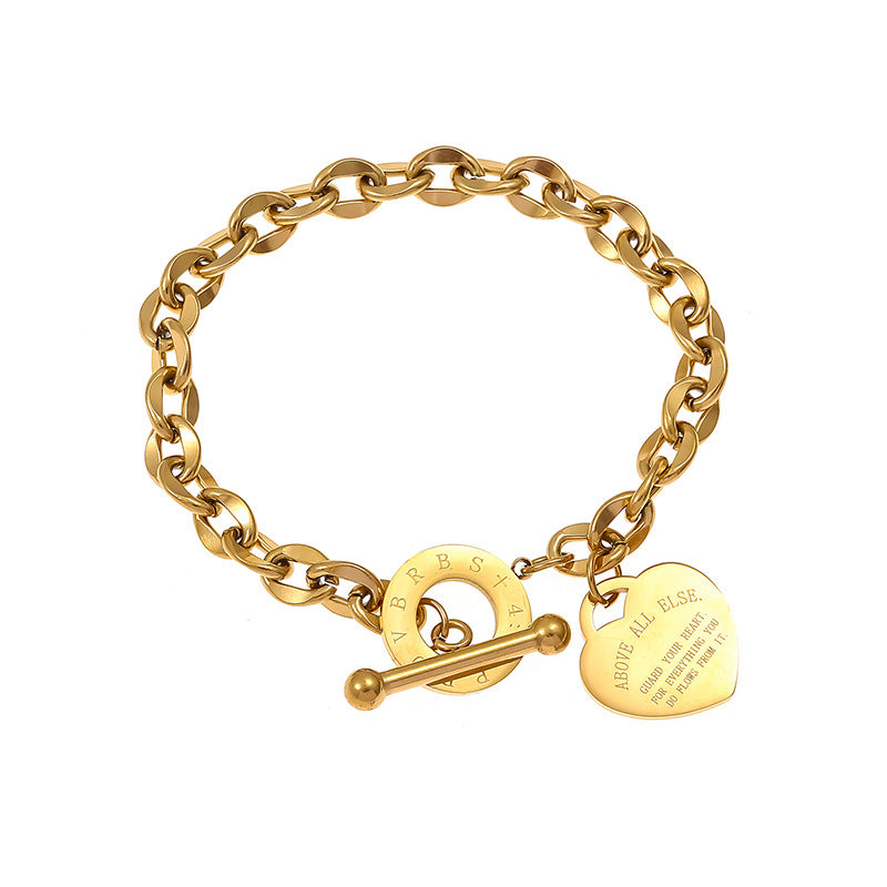 Love Stainless Steel Personality Buckle Popular Bracelets