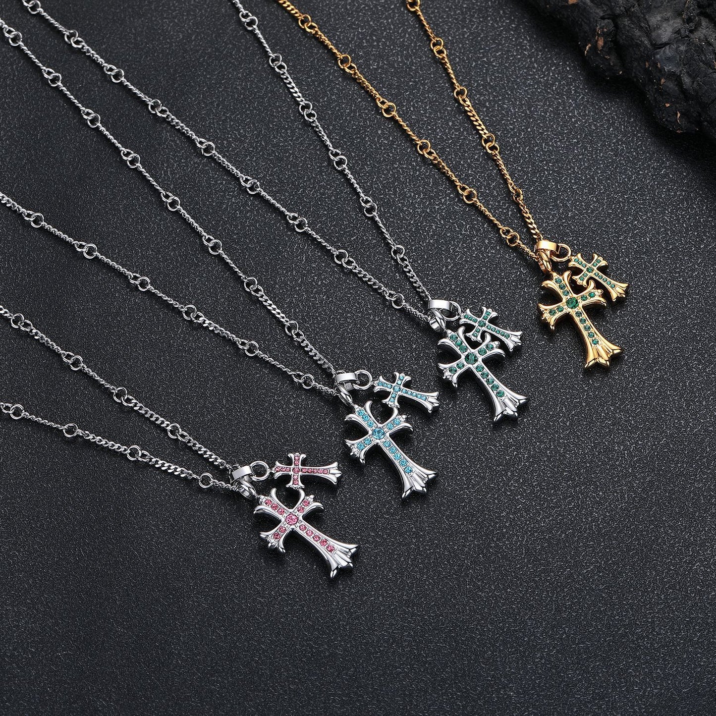 Women's & Men's High-grade Twin Sweater Chain Special Interest Necklace