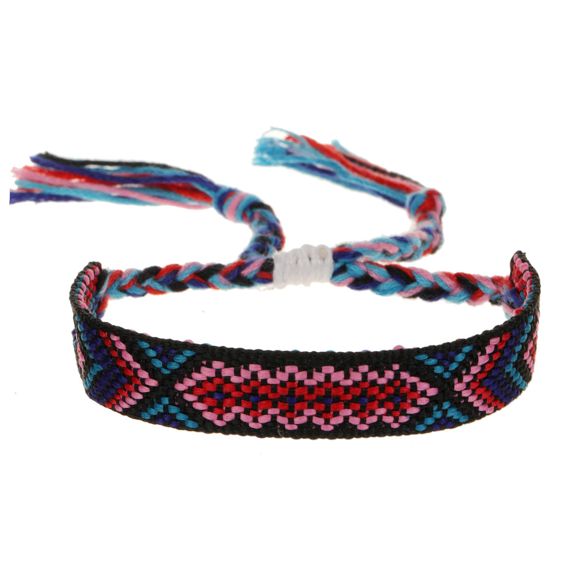 Hand-woven Adjustable Ethnic Friendship Rainbow Carrying Bracelets