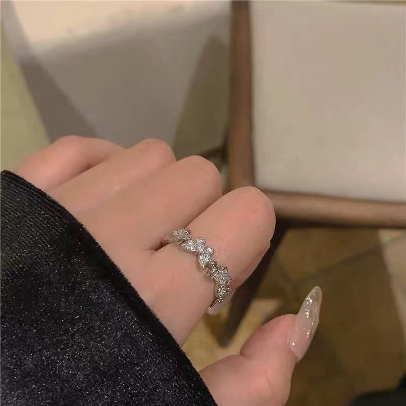 Clearance Vintage Creative Heart Hollow Butterfly Rings