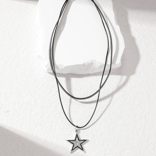 Personality Trend Hot Double Layer Integrated Necklaces