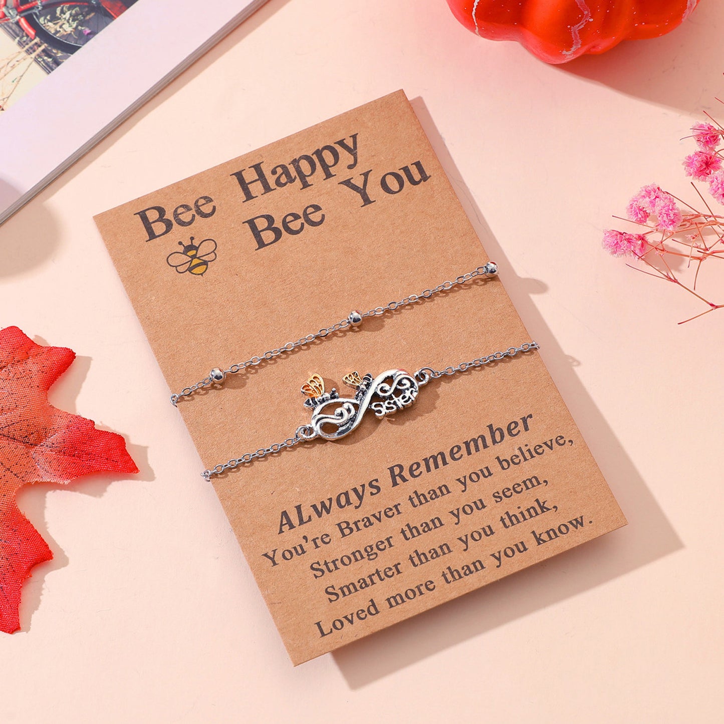 Chain Creative Heart-shaped Diamond Sunflower Little Bee Friendship Bracelets