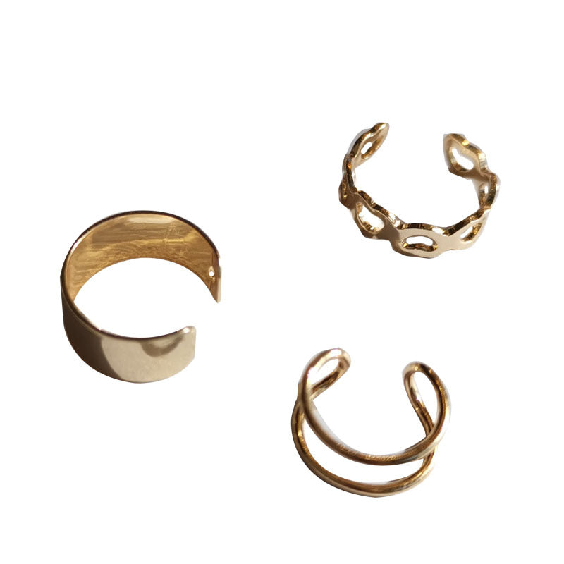 Simple Hollow Dignified Clips Without Pierced Ear Clip
