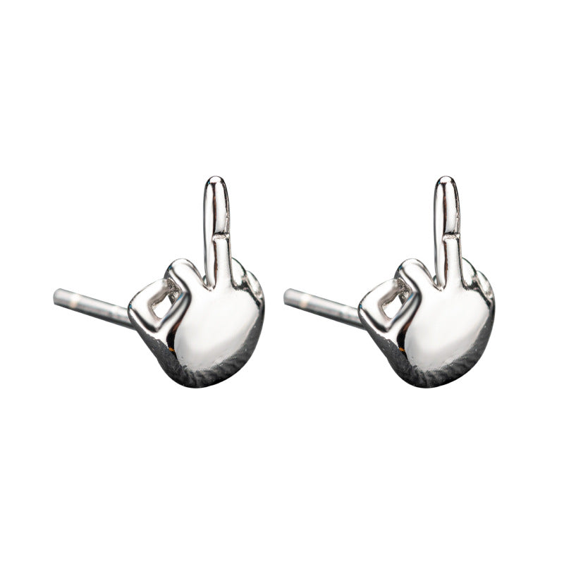 Men's Personality Single Simple Fashionmonger Temperament Couple Funny Finger Earrings