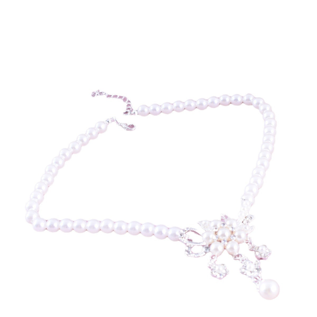 Classic Fashion Pearl Flower Suite Female Jewelry Set
