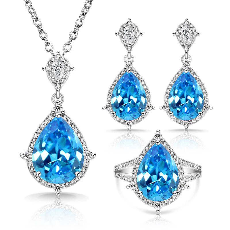 Women's Elegant Imitation Natural Gemstone Colored Gems Jewelry Set