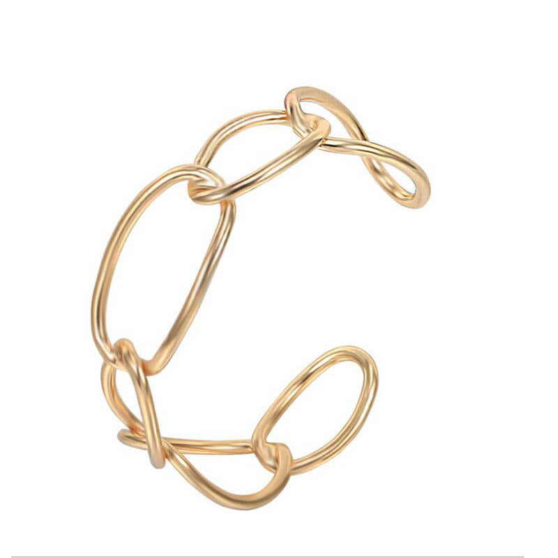 Women's Gold Plated Design Hollow Metal Cold Style Bracelet