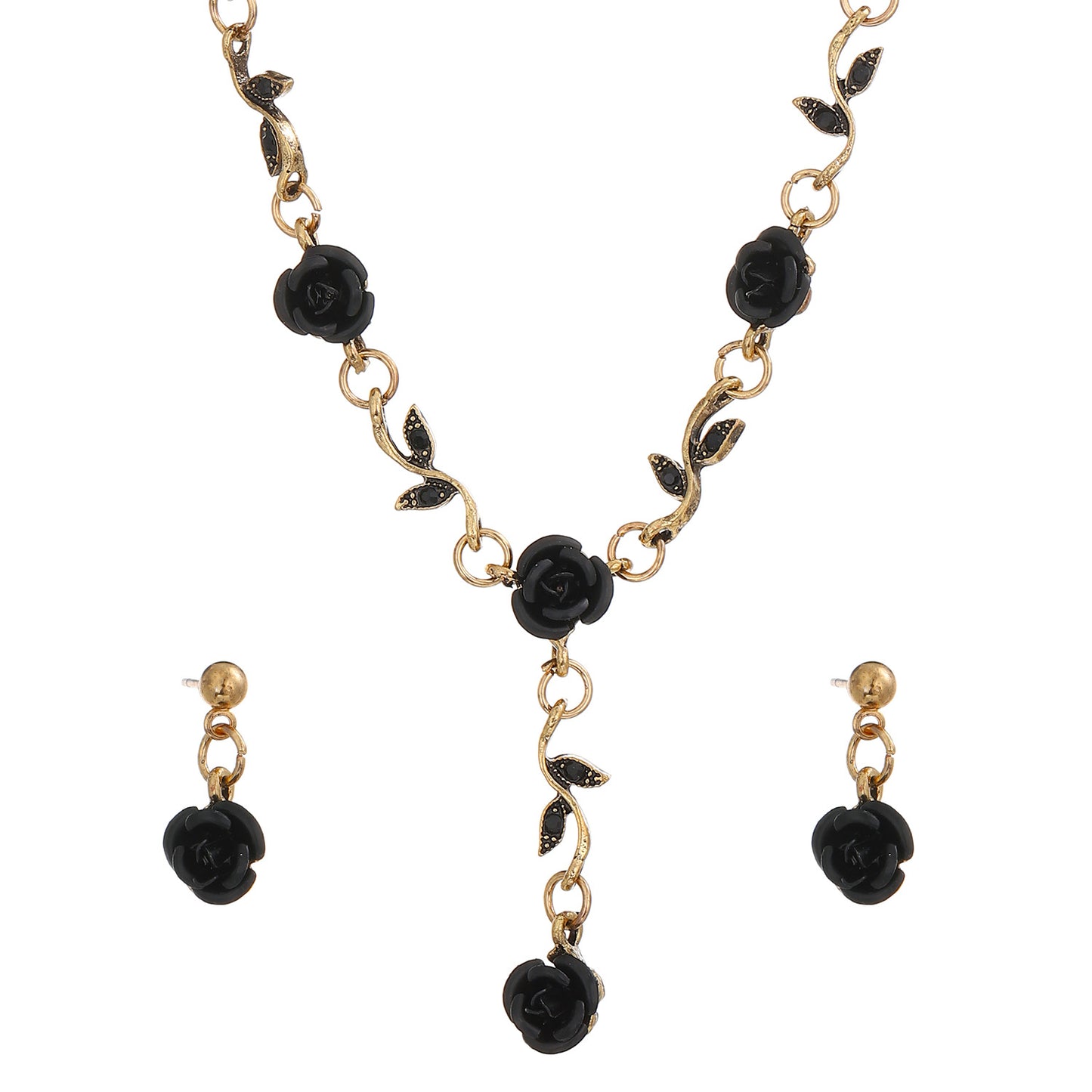 Retro French Rose Flower Female Graceful Personality Necklaces