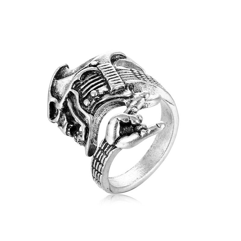 Fashion Retro Distressed Temperament Trend Alloy Ring