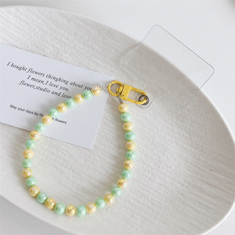 Women's Butterfly Solid Color Colorful Beads Mobile Bracelet
