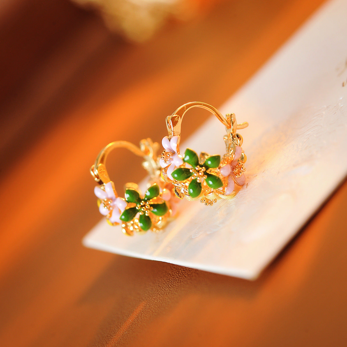 Entry Lux Advanced Rose Honey Classic Retro Earrings
