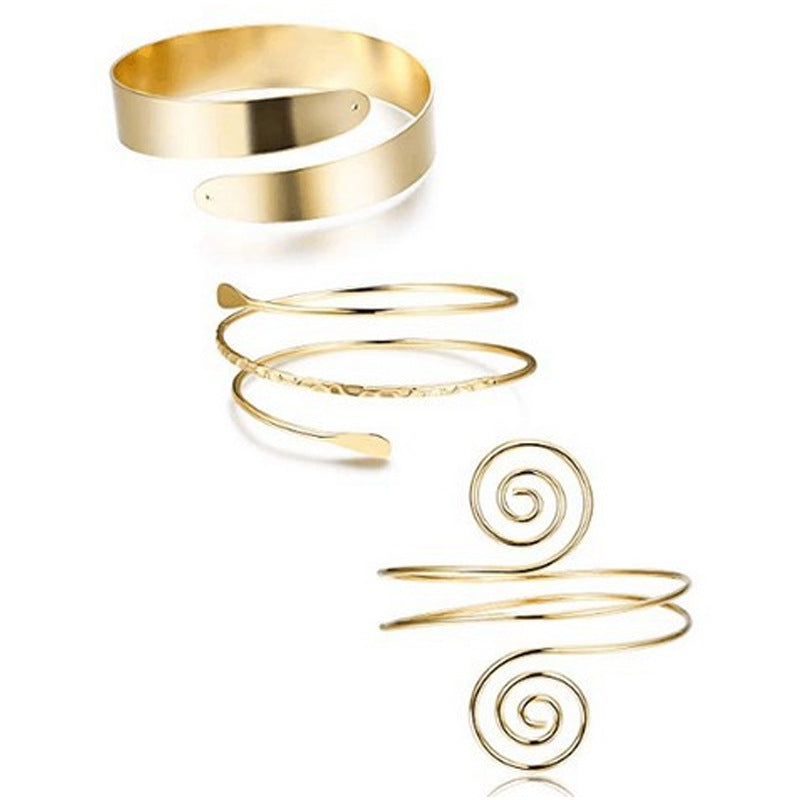 Metal Armband Glossy Exaggerated Collar Neck Bracelet