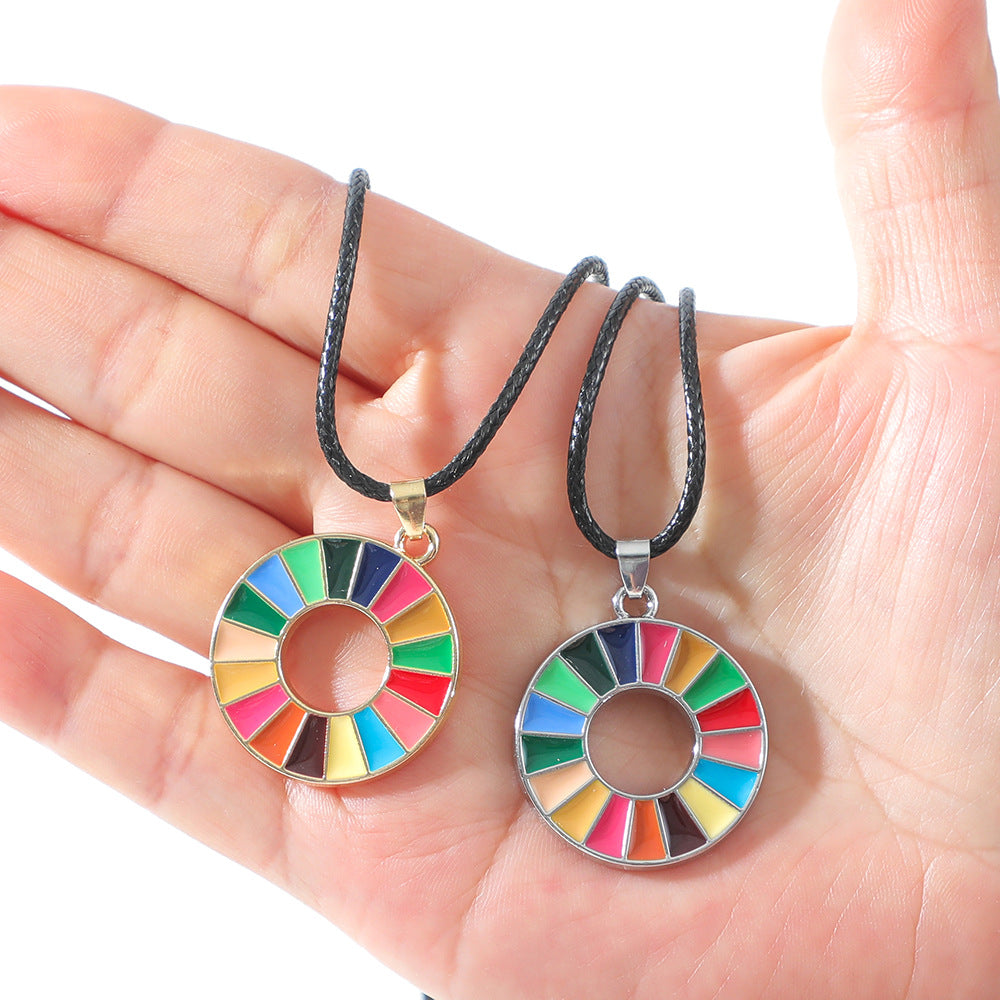 Nations Pendant Color Sustainable Development Goal Necklaces