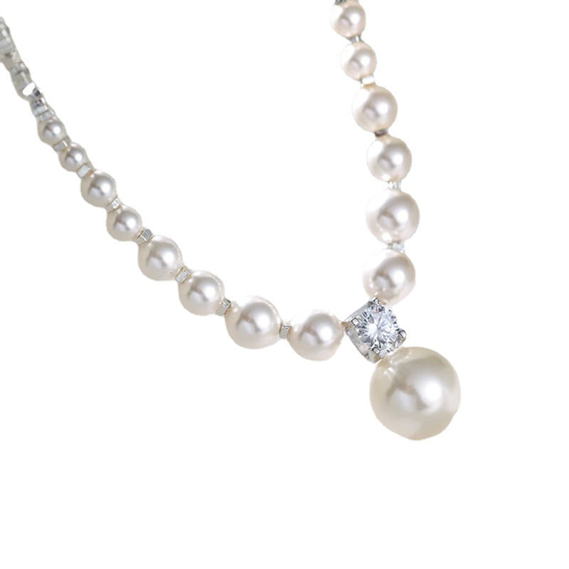 Women's Small Pieces Of Sier Sterling Pearl Clavicle Chain High-grade Necklaces