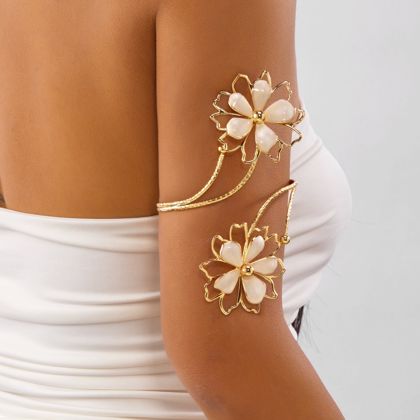 Hollow Three-dimensional Flower Niche Glaze Flowers Bracelet
