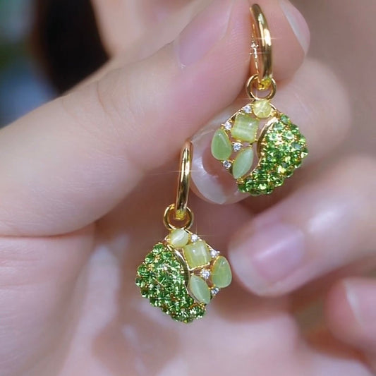 Korean Style Sweet Fashionable Stylish Green Earrings