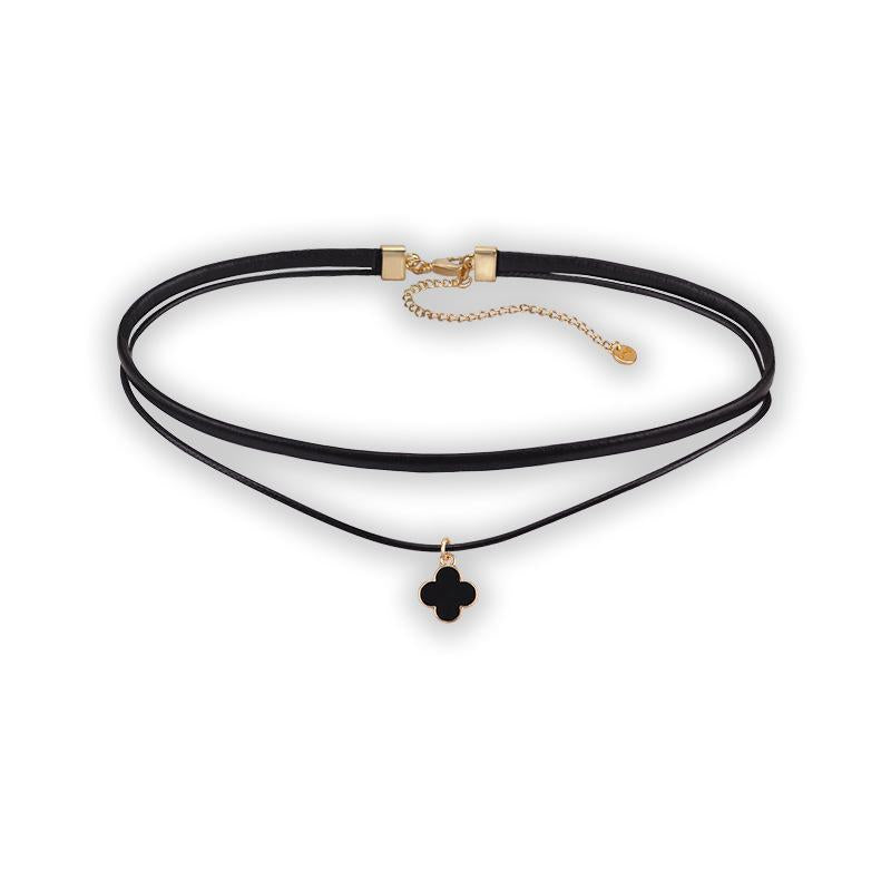 Women's Black Rope Fresh Clavicle Chain Short Neckband Collar Necklace