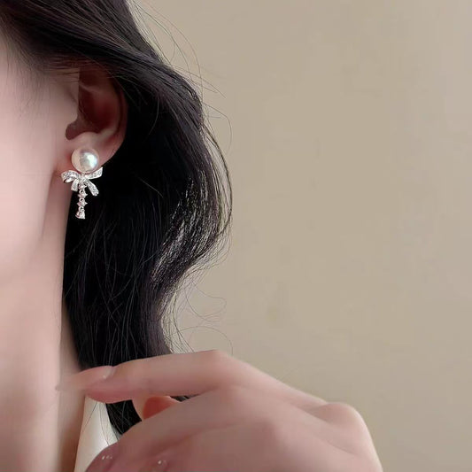 Bow Mosquito Coil Ear Clip Without Pierced Earrings