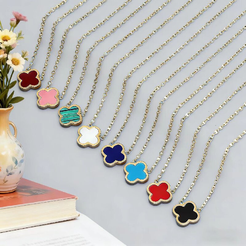 Women's Four-leaf Clover Lucky Titanium Steel Necklace