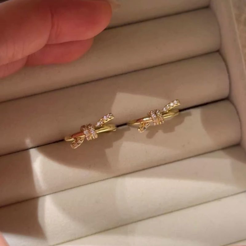 Women's Flash Woven Twisted Bends Hitches High-grade Rings