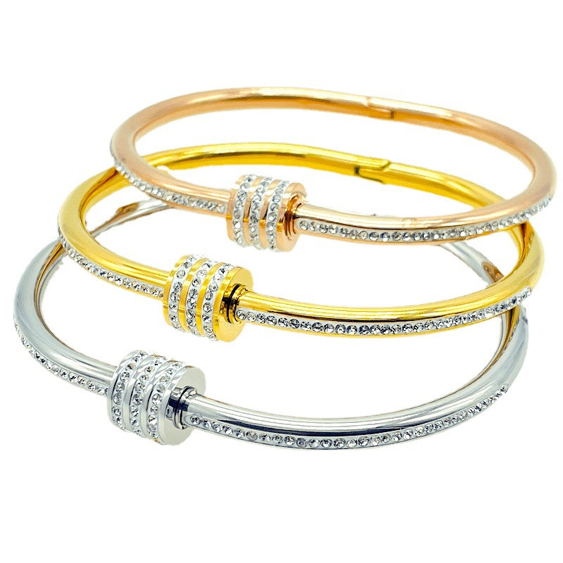 Titanium Steel Small Waist Rose Gold Bracelets