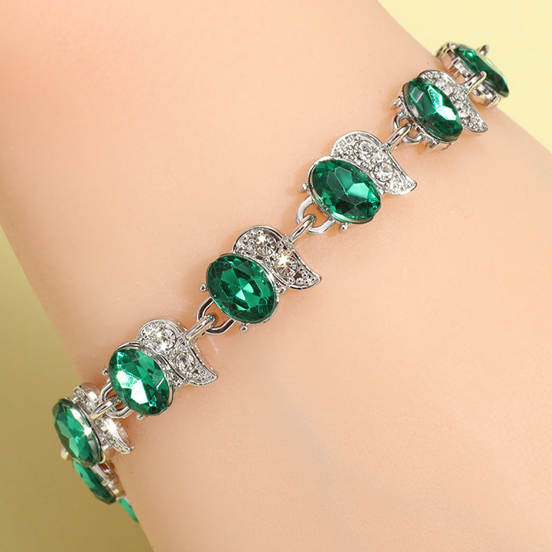 Women's Color Jewelry Zircon Rainbow Hand Accessory Bracelets