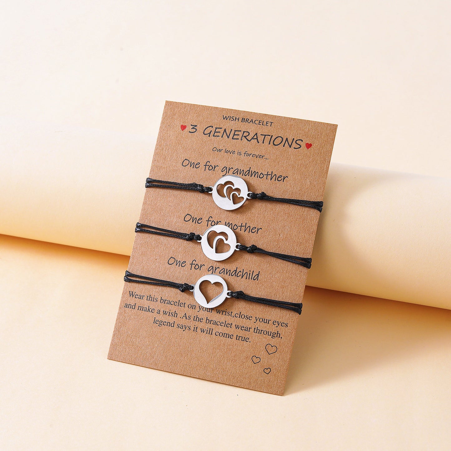 Generations Mother And Daughter Card Creative Hollow Bracelets