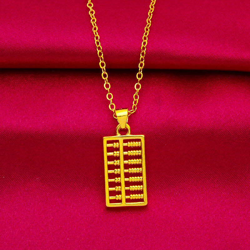 Vietnam Sand Gold Abacus Female Open Jewelry Set