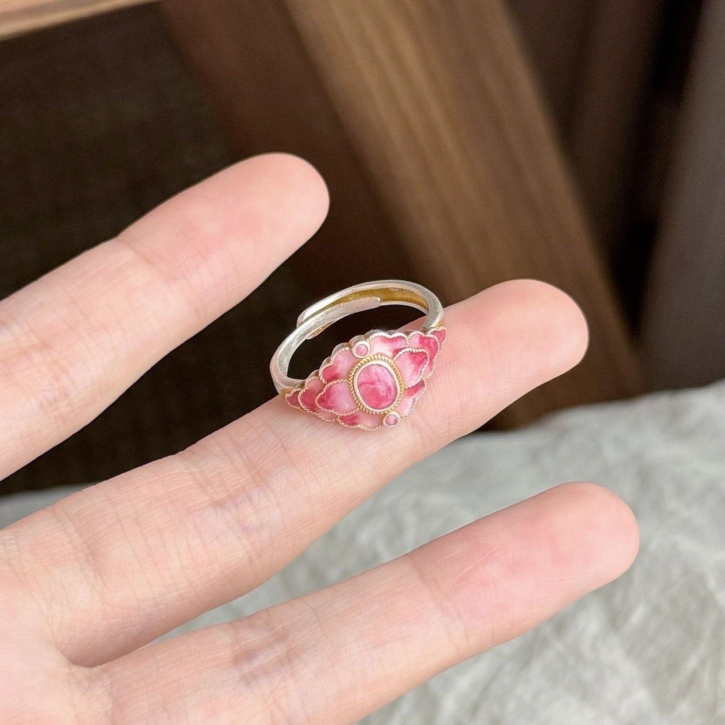 Color Su Ling Live Chinese Court Exquisite National Trendy Style Rings
