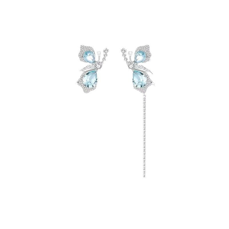 High-grade Sweet Asymmetry Tassel Ear Clip Versatile Rings