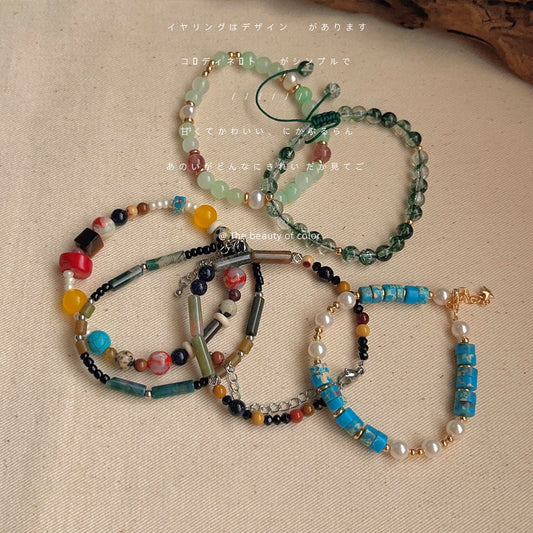 Chinese Style Natural Stone Handmade Design Bracelets