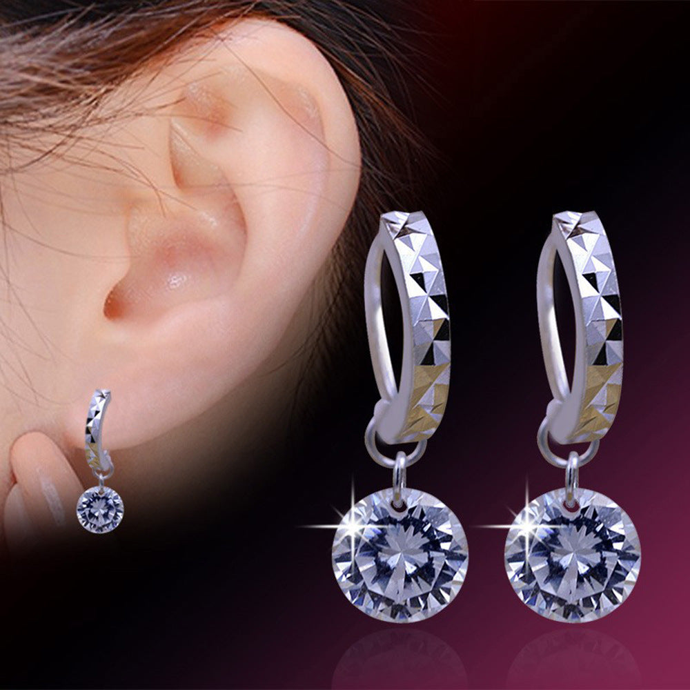 Zircon Loose Diamond Temperament Version Personality Siering Earrings