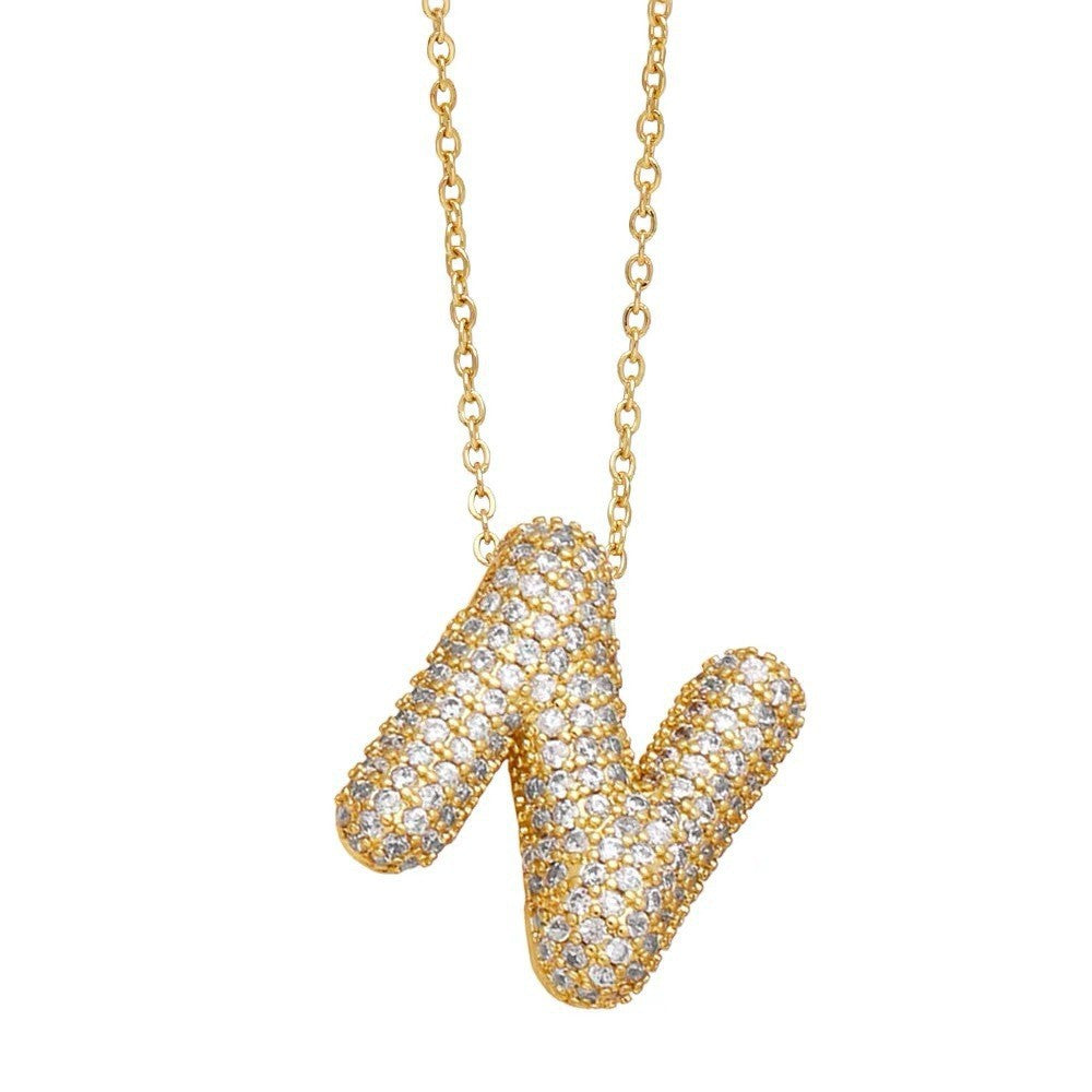 Bubble Balloon Letter English Female Graceful Pendants