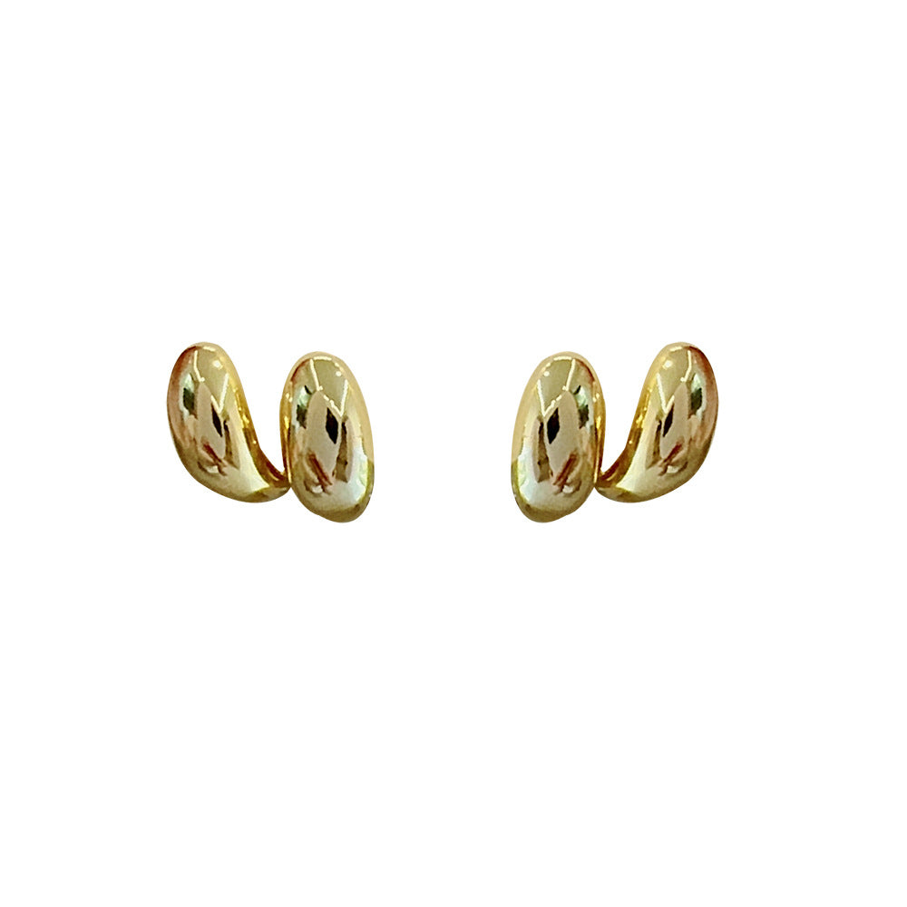 Needle Female Metallic Double Sides Ear Personalized Cold Earrings