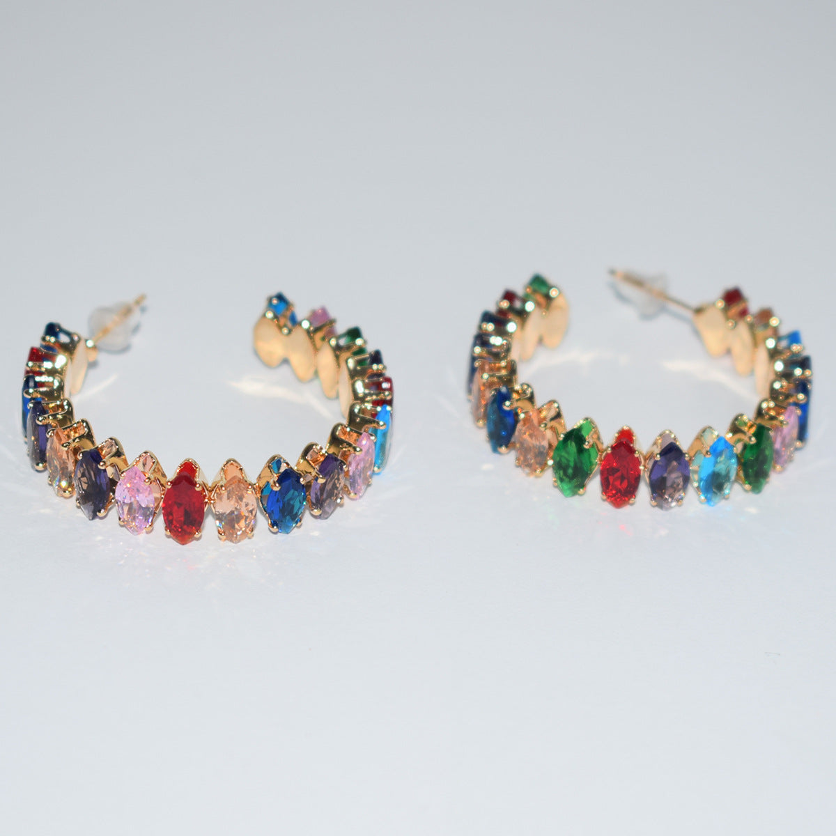 Women's Luxury Zircon Collar Ear Three-piece Horse Eye Fashion Jewelry Set
