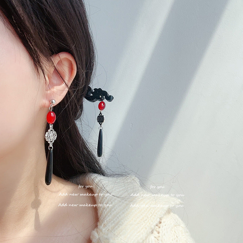 Water Drop Chinese Ancient Style Ethnic Minority Earrings