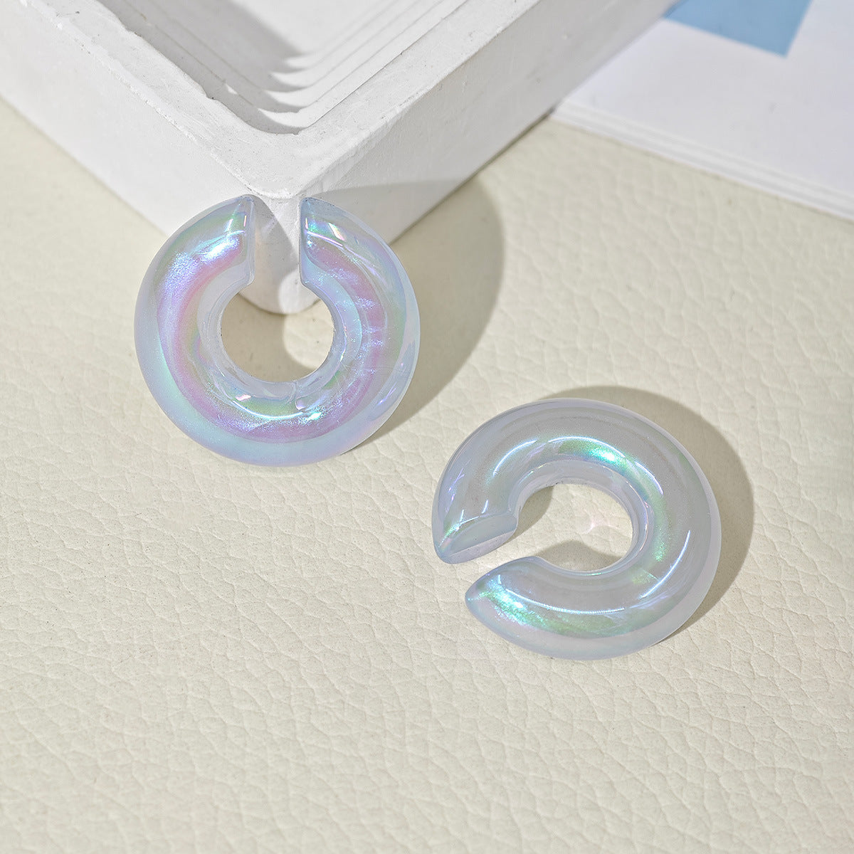 Acrylic Candy Color Matte Simple Design Ear Clip