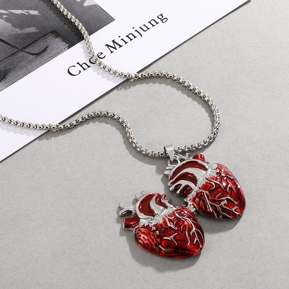 Fashion Design Beating Heart Pendant Can Open Necklaces