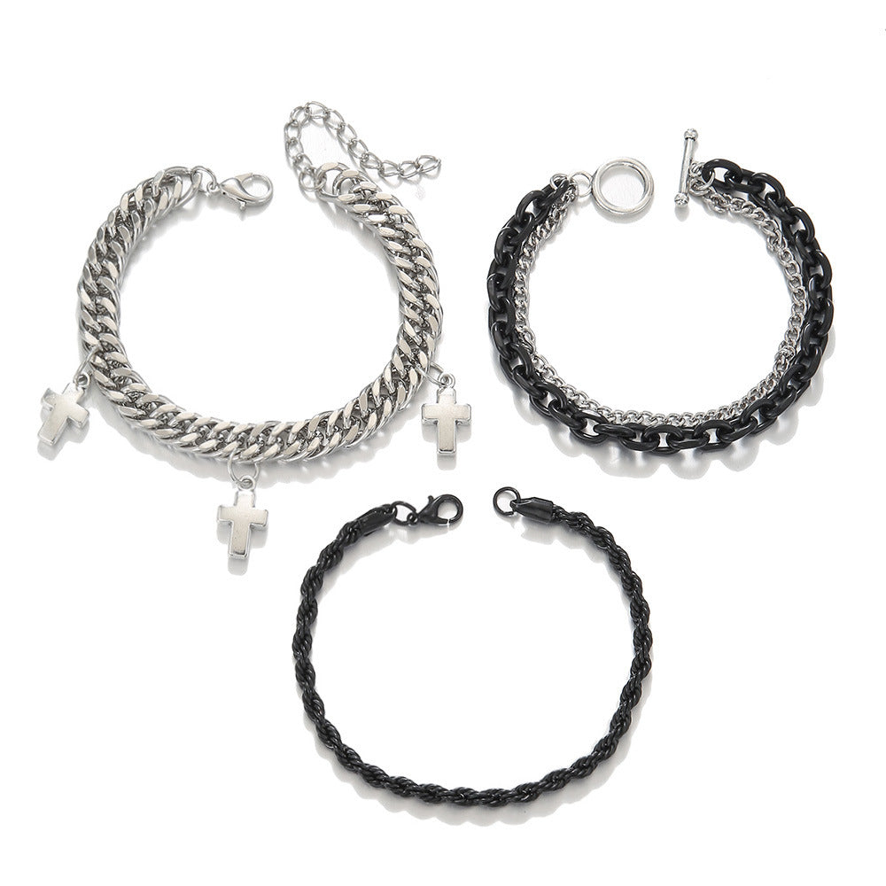 Et ensemble de pièces de boucle de homard double blanc pour bracelets