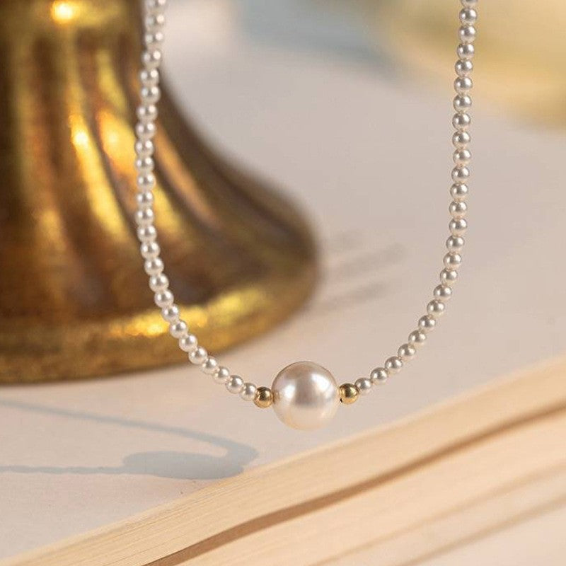 Glass Pearl High Sense Luxury Minority Fashion Commuter Clavicle Necklace