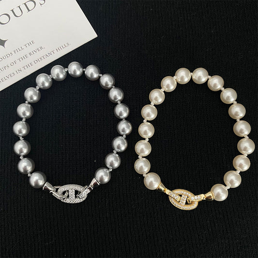 Elegante Perfect Circle Pearl Fashion Light-Armbänder für Damen