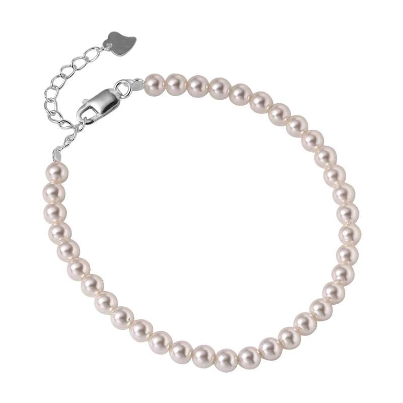 Bracelets pour femme en argent sterling avec perles style froid High Sense