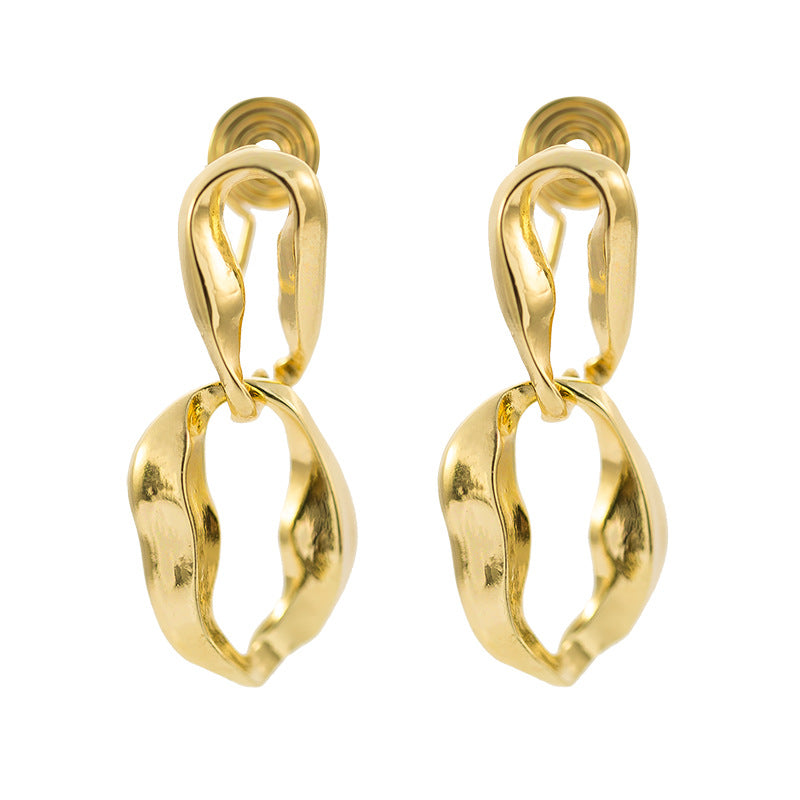 Luxury Temperament High-grade Metal Buckle Cold Unique Design Mosquito Ear Clip