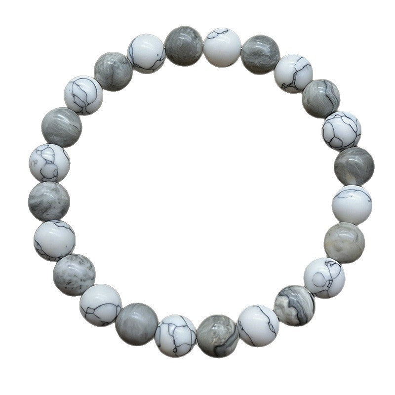 Xi White Turquoise Map Stone Advanced Bracelet