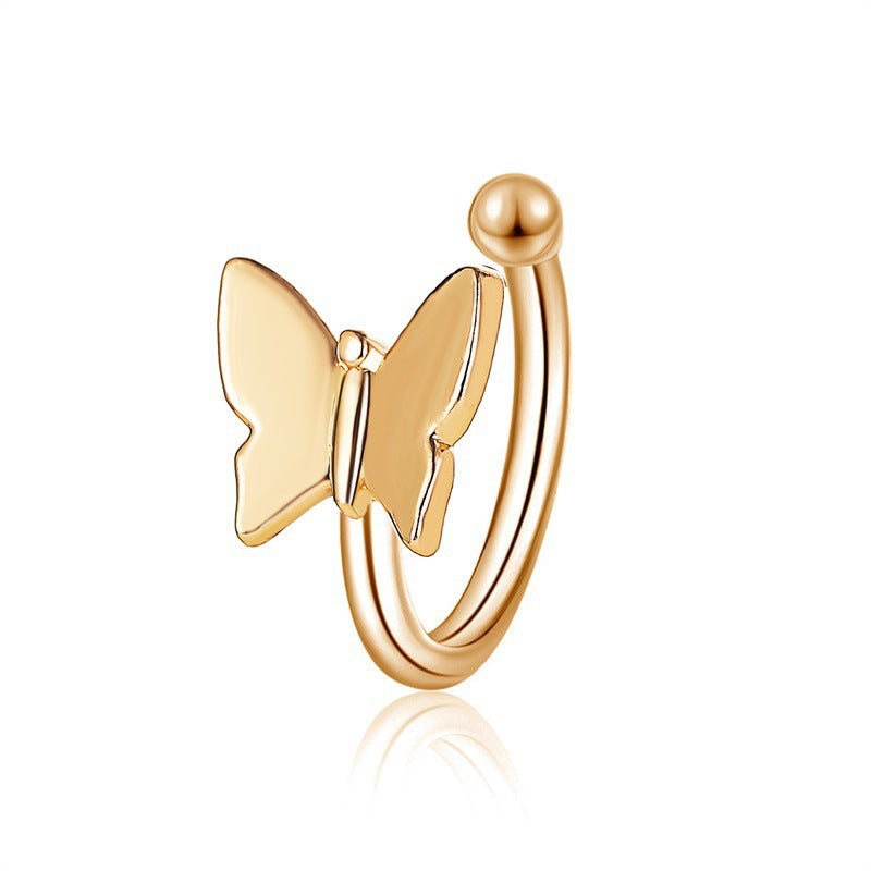 Irregular Lava Wind Shaped Open Alloy Ear Clip