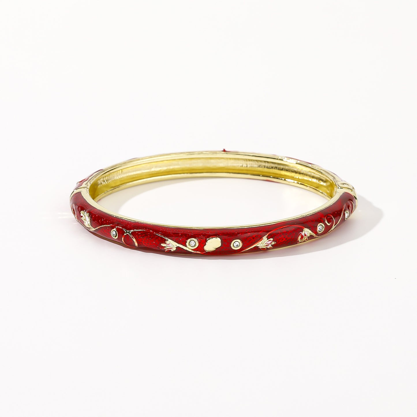 Alloy Open Drop Oil Enamel Small Flower Ethnic Style Tourist Bracelet