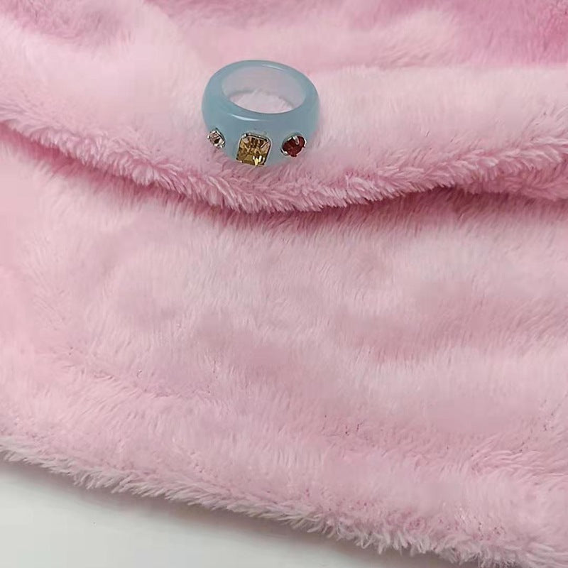 Female Resin Acrylic Jelly Color Personalized Ring