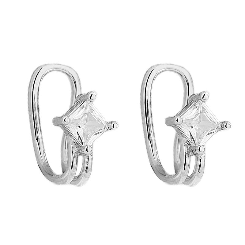 Gu Combination Small Diamond Bones Pseudo Cool Female Super Ear Clip