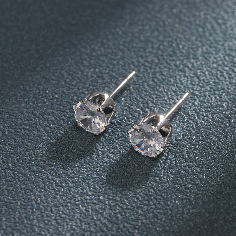 Women's Zircon Flash Classic Simple Fashion Ear Stud Earrings