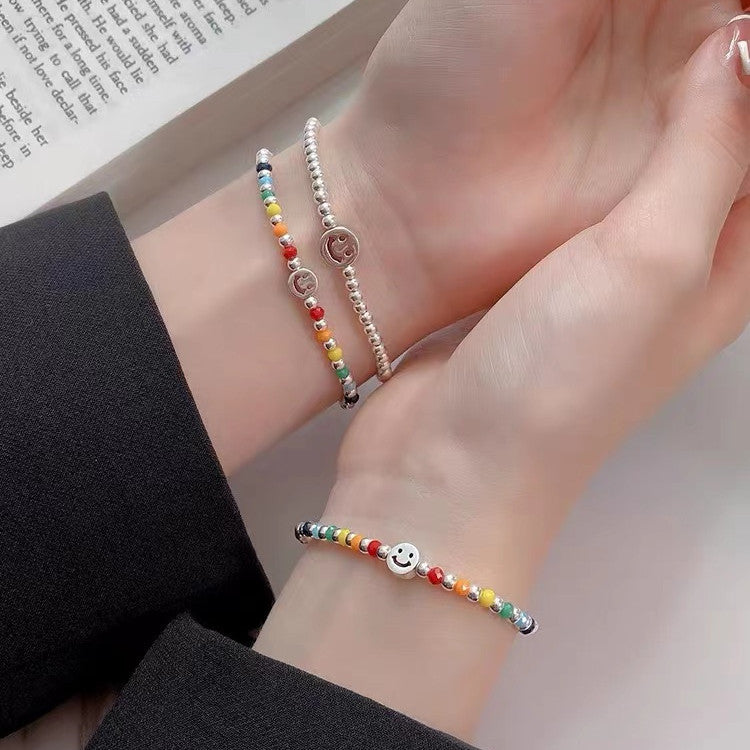 Design Cute Light Luxury Exquisite Rainbow Smiley Bracelets